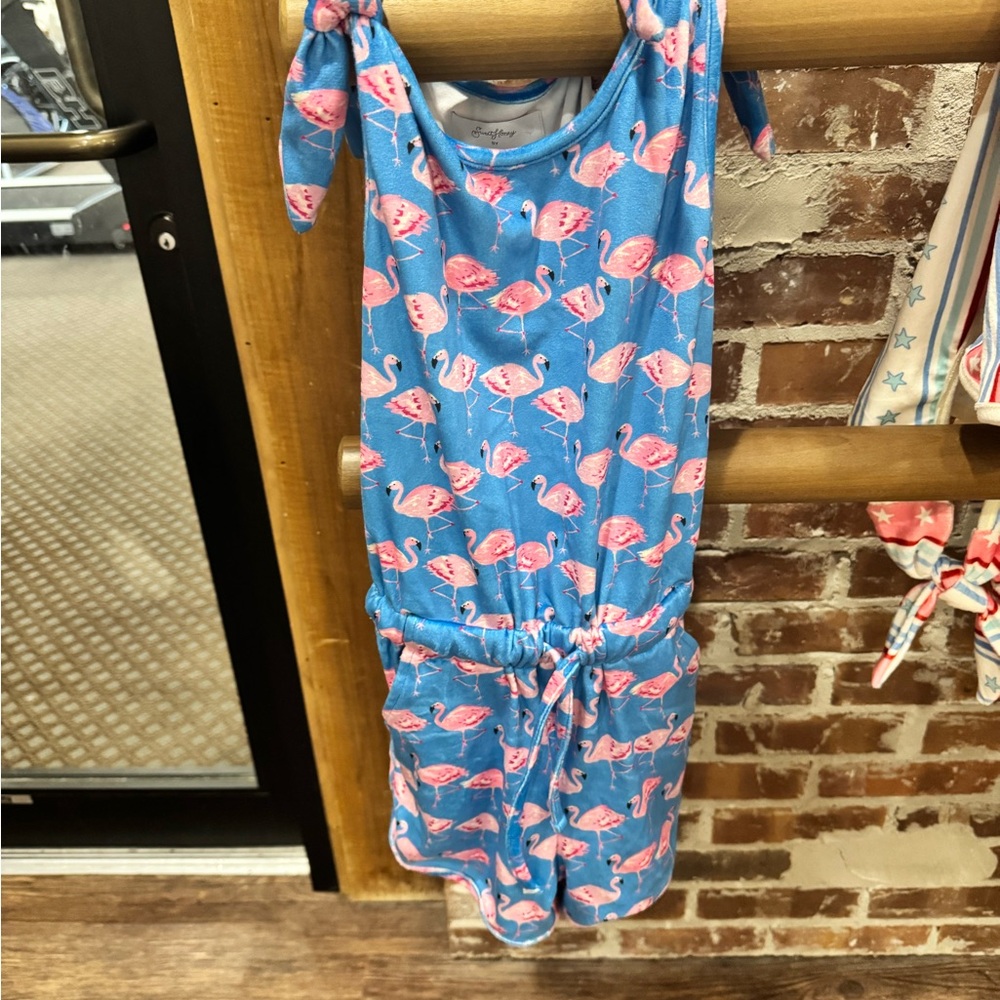 Sweet Honey Kids Flamingo Print Romper